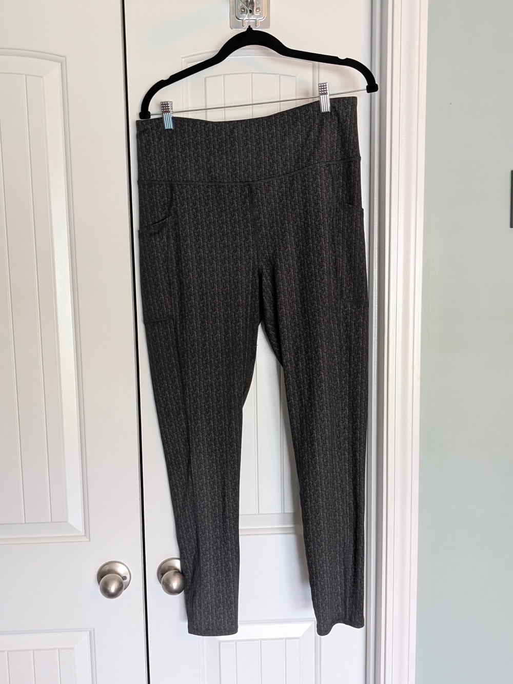 Maurices Dark Charcoal Herringbone High-Rise Leggings with Side Pockets